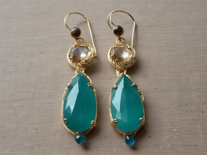 Statement earrings with large gemstones